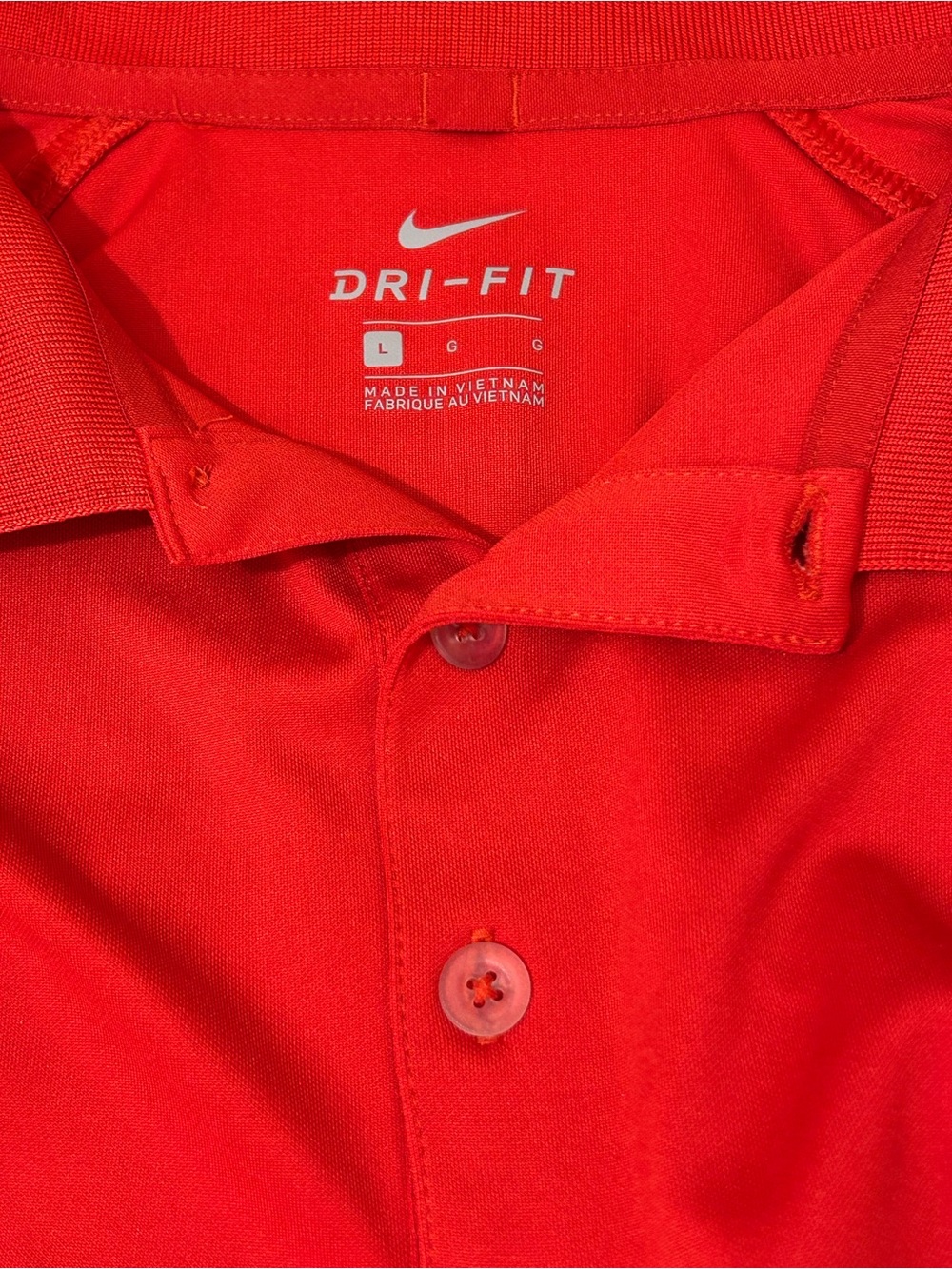 Nike Red Dri-FIT Golf Polo Shirt - Men's Size L